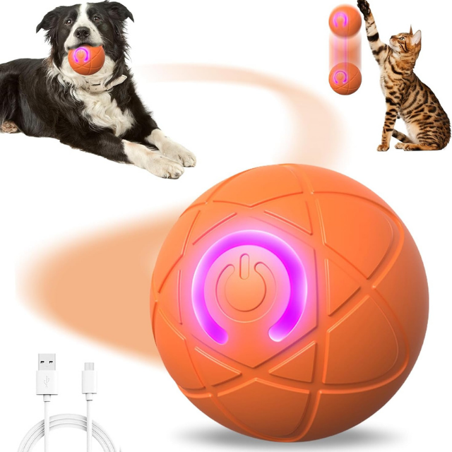 Pelota Inteligente Saltarina para Mascotas - Haz que tu mascota juegue mientras descansas o trabajas