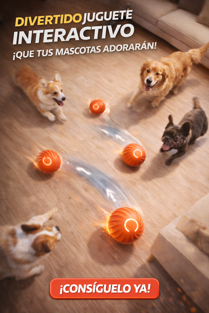 Pelota Inteligente Saltarina para Mascotas - Haz que tu mascota juegue mientras descansas o trabajas