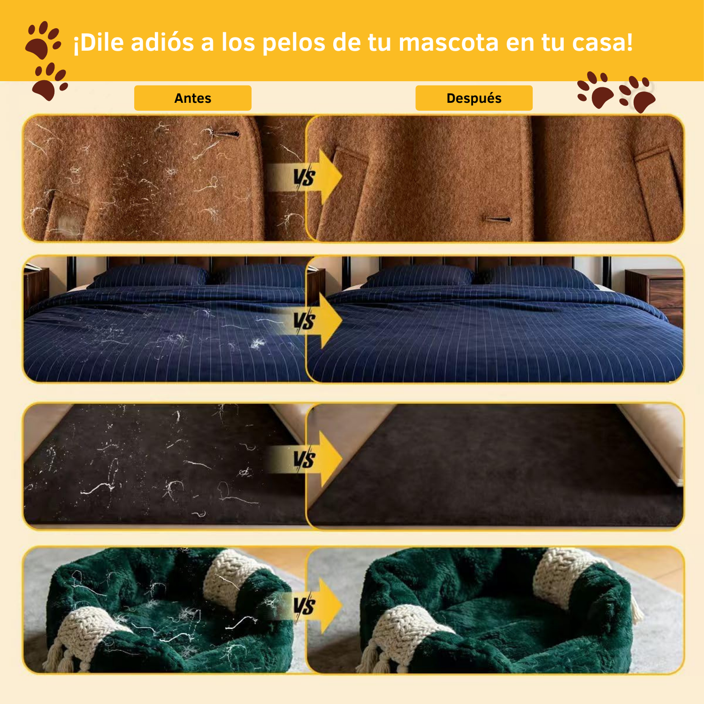 Guante Removedor de Pelos de Mascota