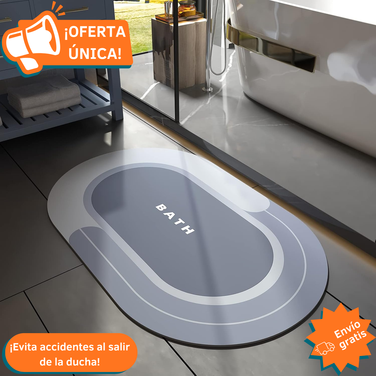Alfombra de Secado Rápido para Baño